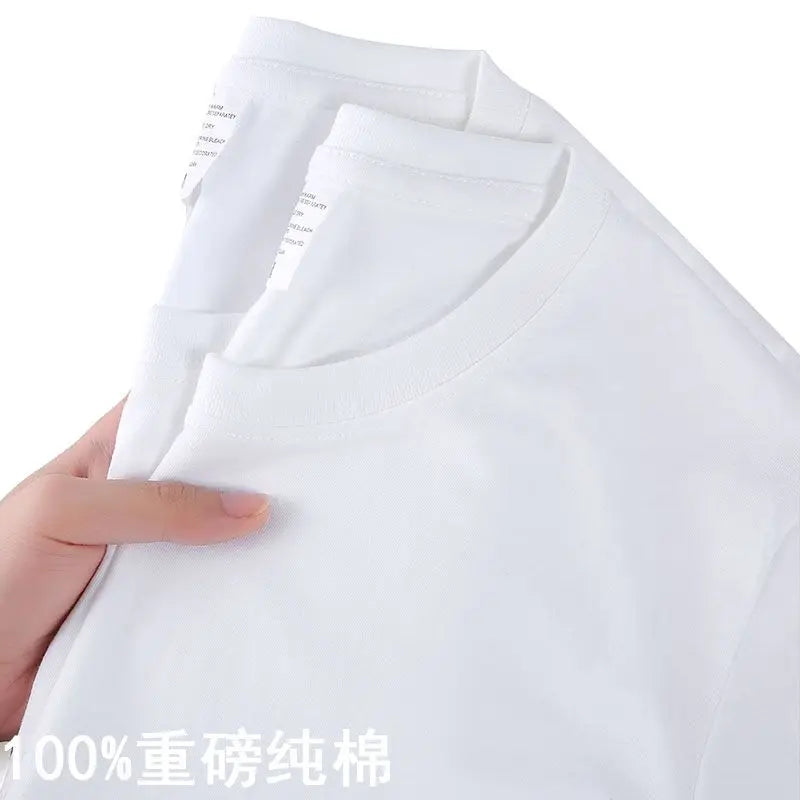 Chemise à col rond ample coton style coréen décontracté été pour hommes