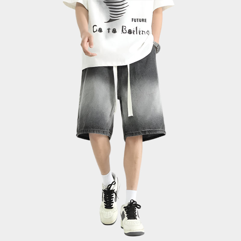 Denim loose short bermuda pour homme – coupe ample et confortable