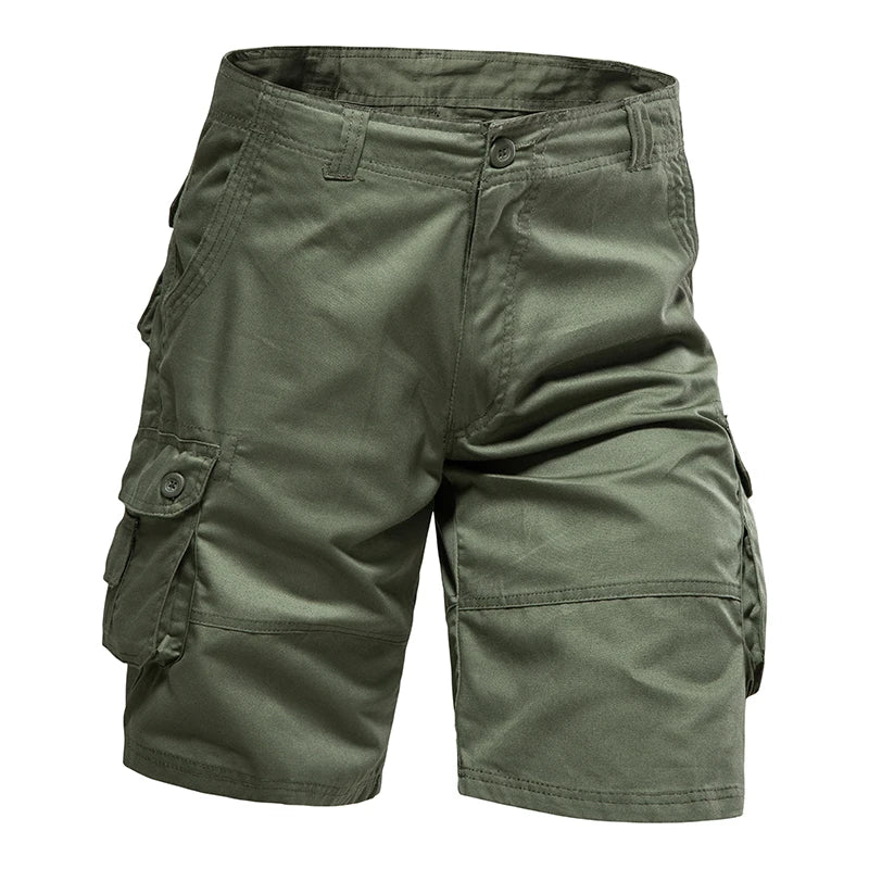 Short cargo confortable en coton avec plusieurs poches pour homme