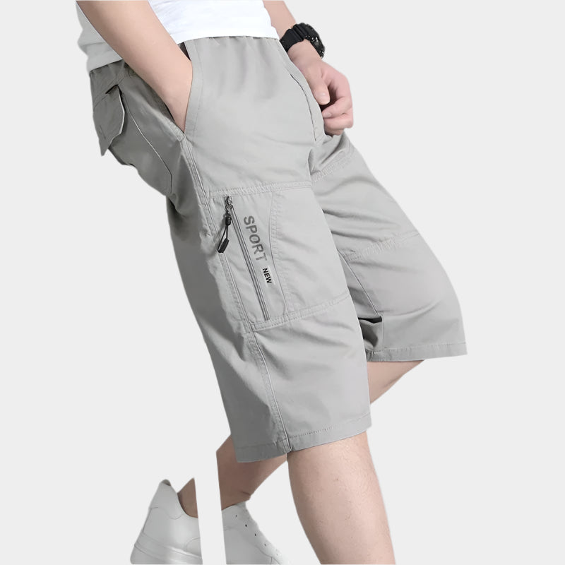 Short cargo tactique longueur genou avec poches imperméables pour homme