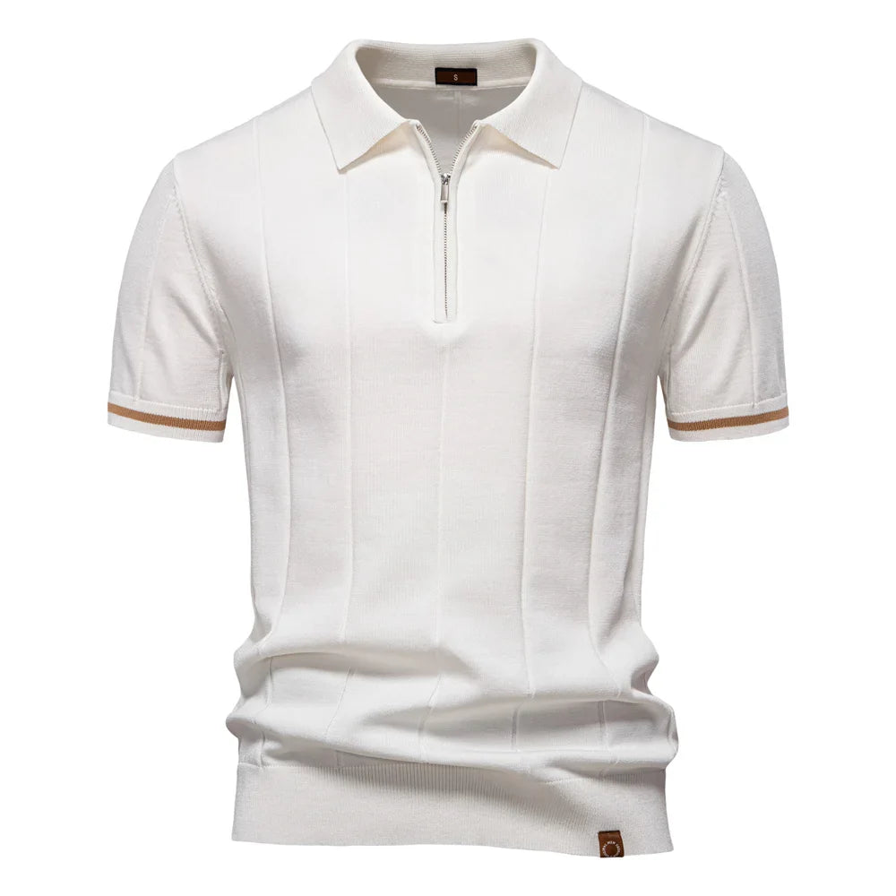 Polo Moderne à Fermeture Éclair pour Homme – Élégant et Ajusté