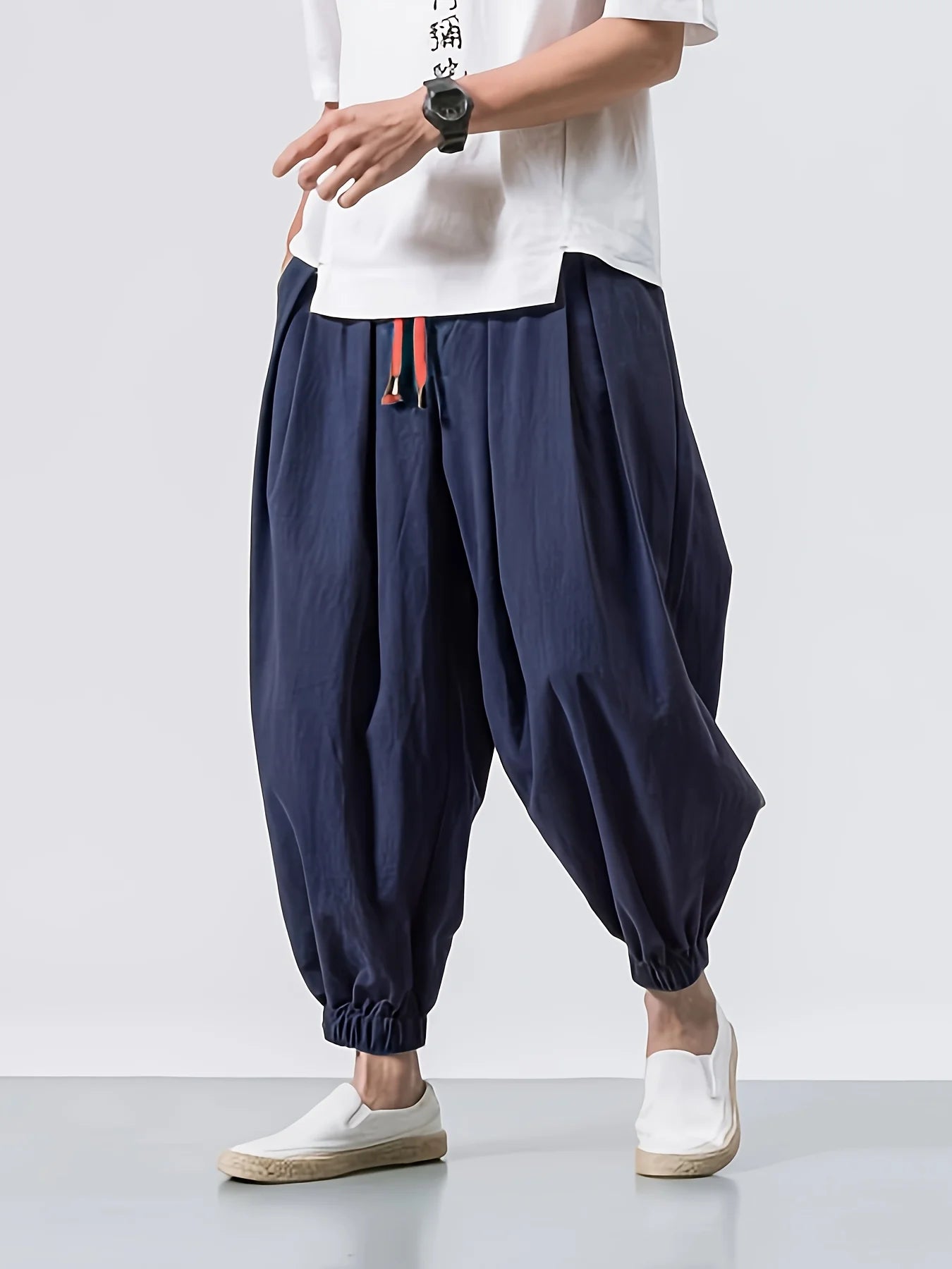 Pantalon de survêtement décontracté ample et ample pour homme