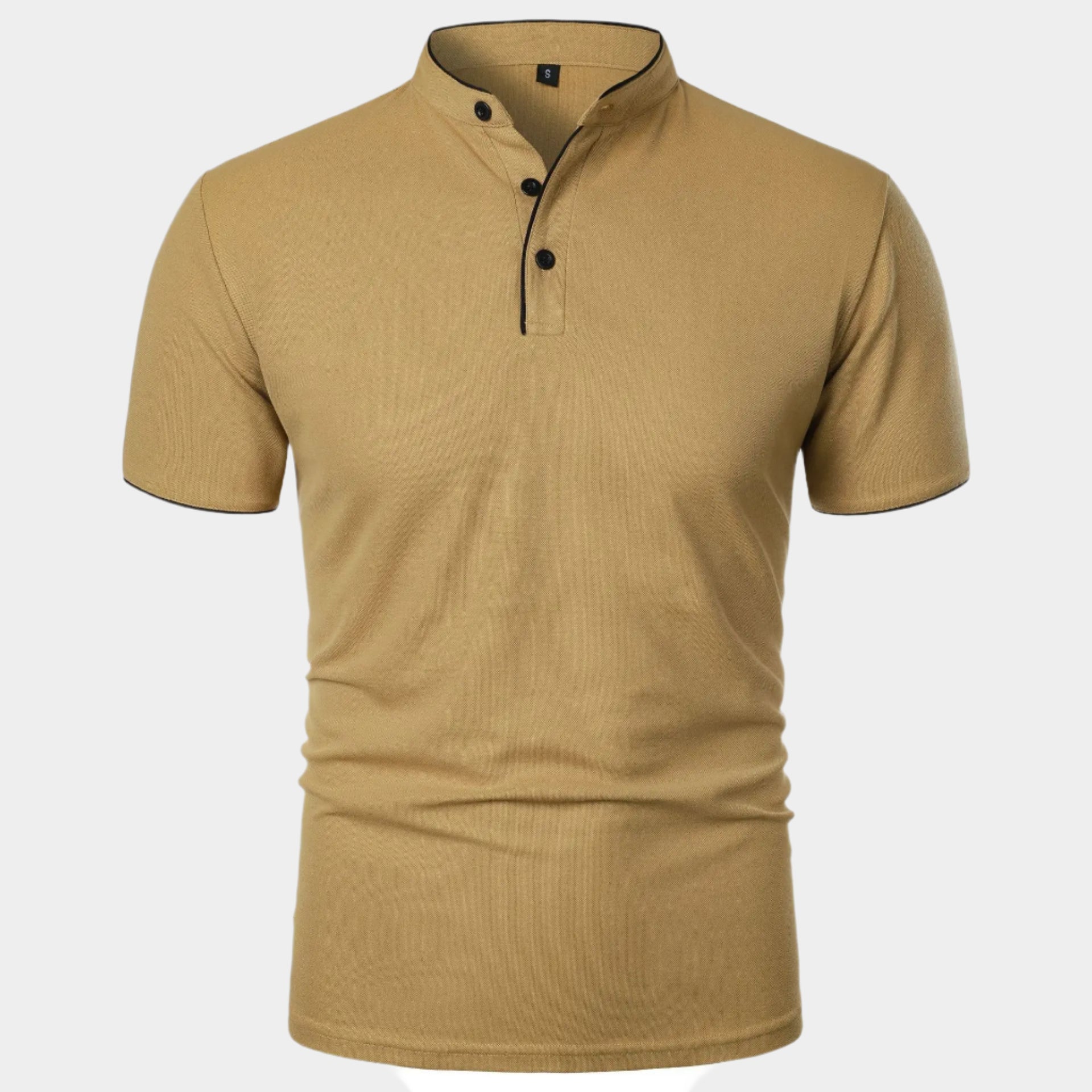Polo respirant à col montant – Manches courtes pour homme, été