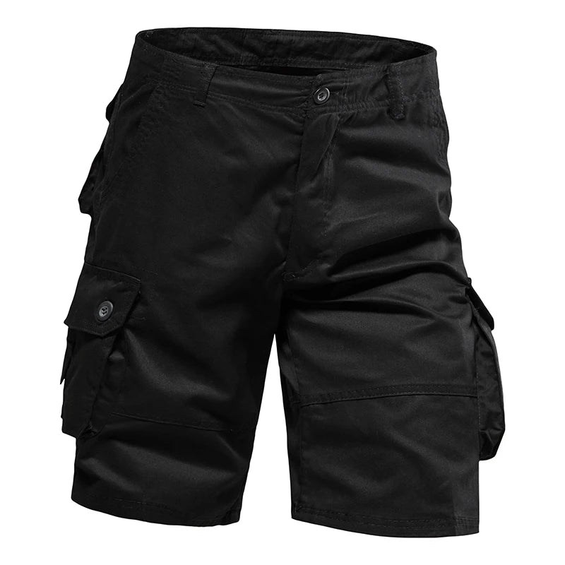 Short cargo confortable en coton avec plusieurs poches pour homme