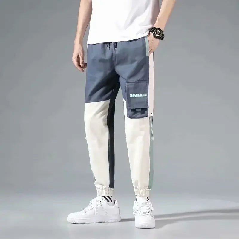 Pantalon cargo décontracté ample streetwear avec grandes poches style été