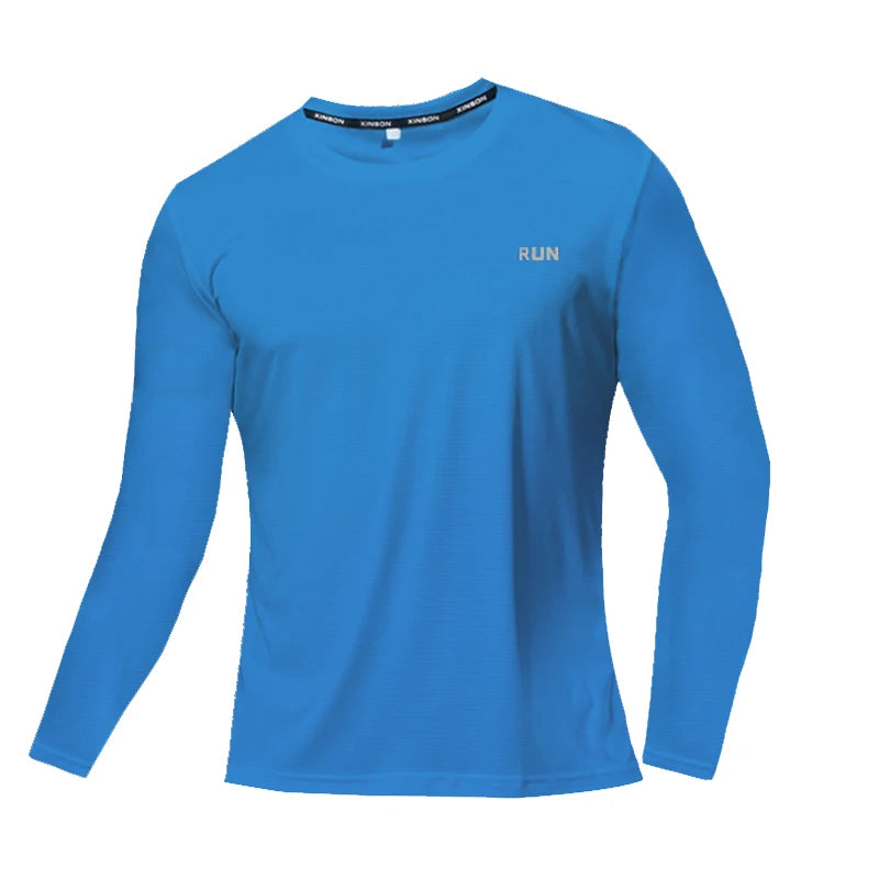 T-shirt de sport à manches longues en soie glacée à séchage rapide et rafraîchissant