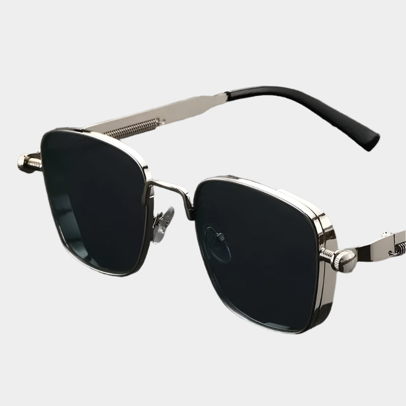 Lunettes de soleil polarisées à monture métallique avec protection UV pour hommes
