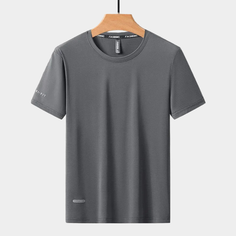 T-shirt de sport léger en maille de soie glacée à séchage rapide, grande taille