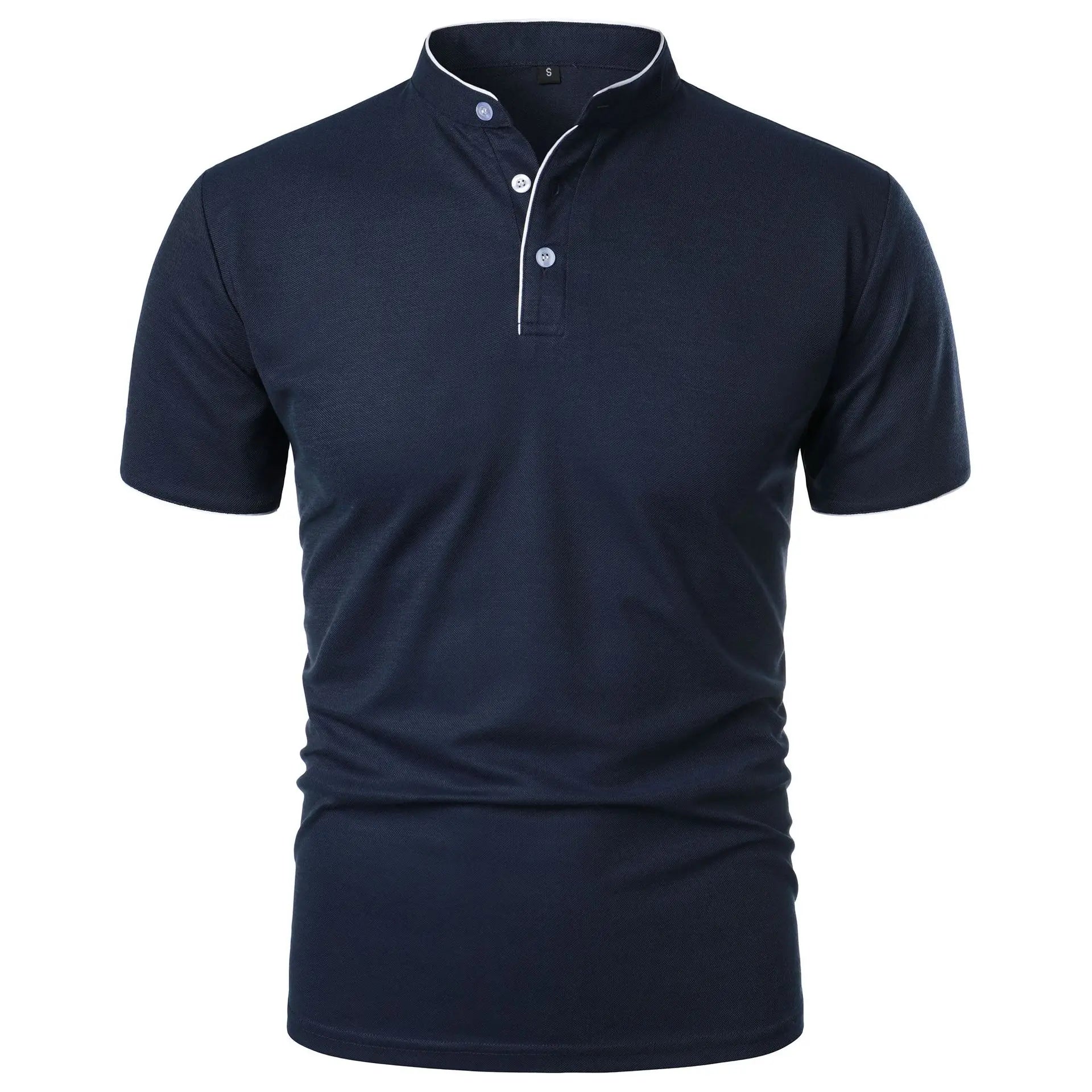 Polo respirant à col montant – Manches courtes pour homme, été