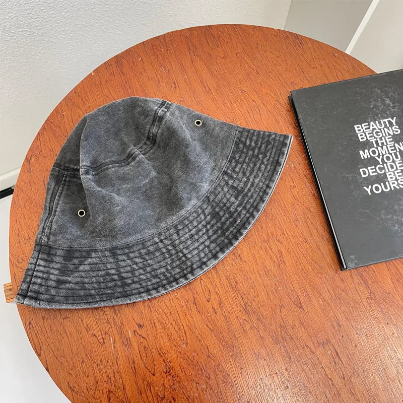 Chapeaux bob en denim délavé – Casquette pour homme avec protection UPF