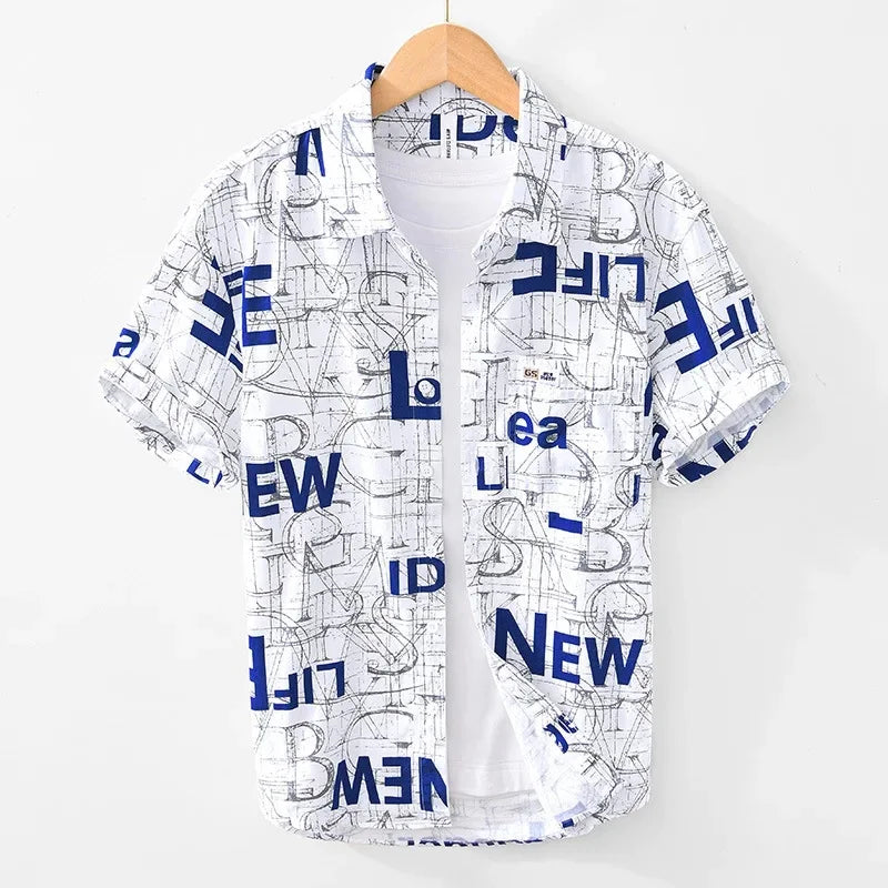 Chemise boutonnée artistique décontractée et ample avec col carré unique