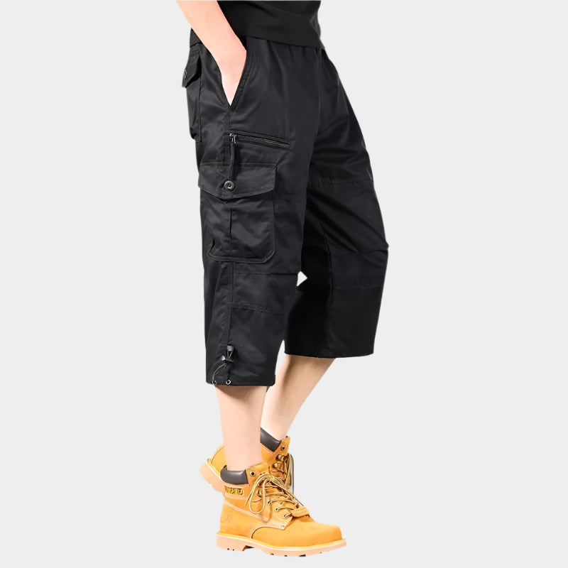 Short cargo capri tactique multi-poches, longueur genou – Outdoor homme