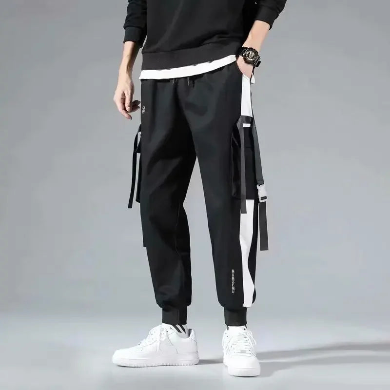 Pantalon cargo décontracté ample streetwear avec grandes poches style été
