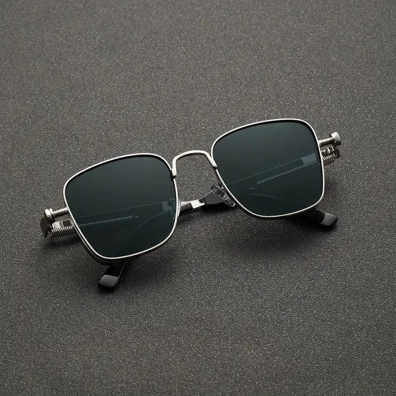 Lunettes de soleil polarisées à monture métallique avec protection UV pour hommes