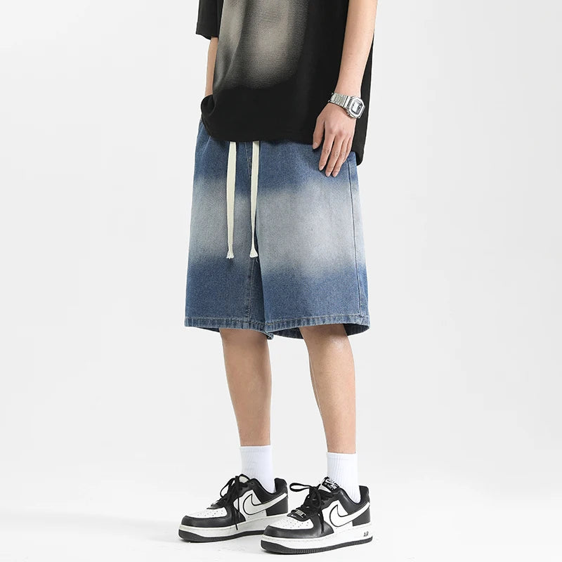 Denim loose short bermuda pour homme – coupe ample et confortable
