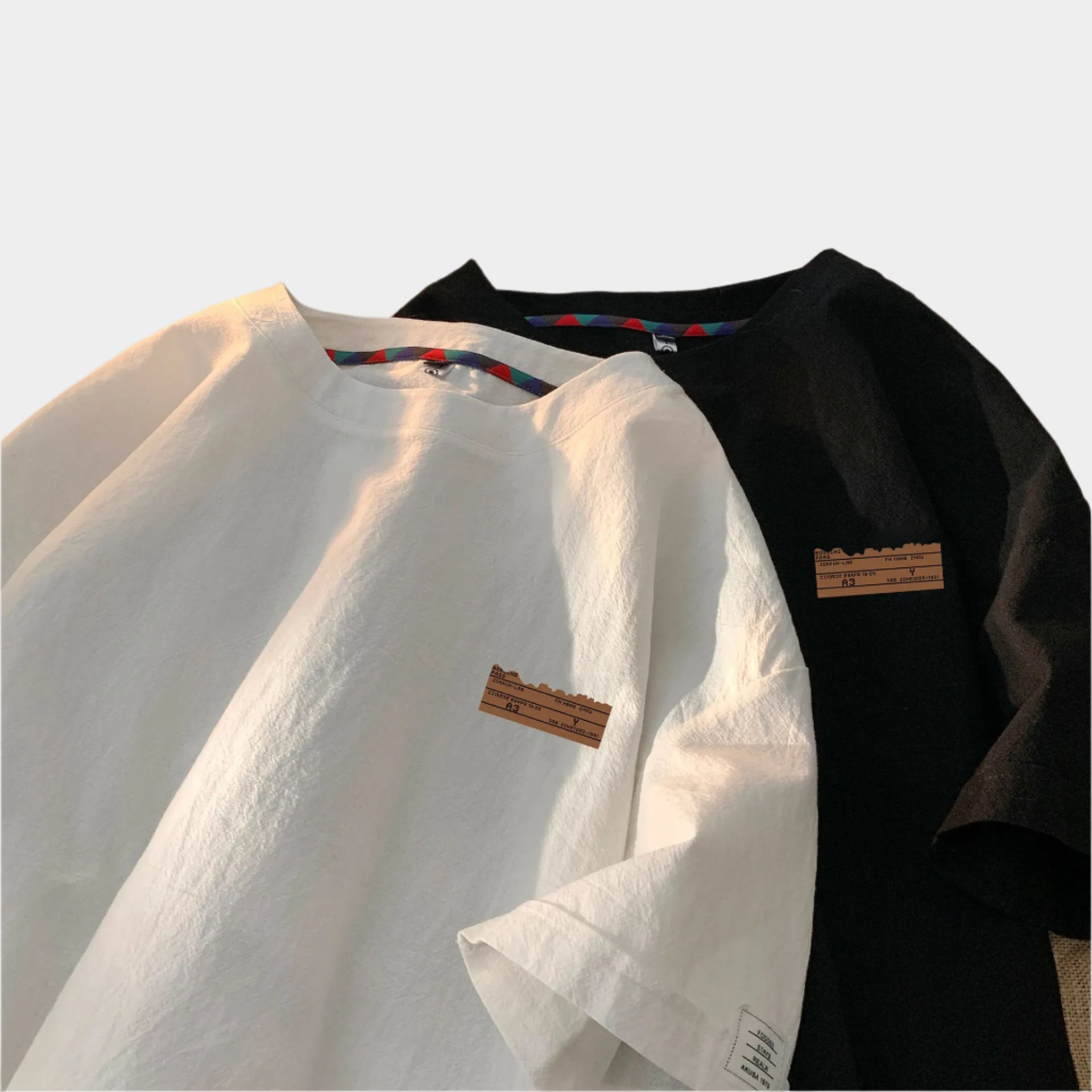Chemise d'été ample et respirante en lin mélangé pour homme