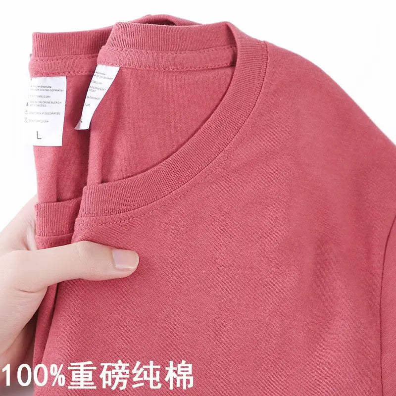 Chemise à col rond ample coton style coréen décontracté été pour hommes