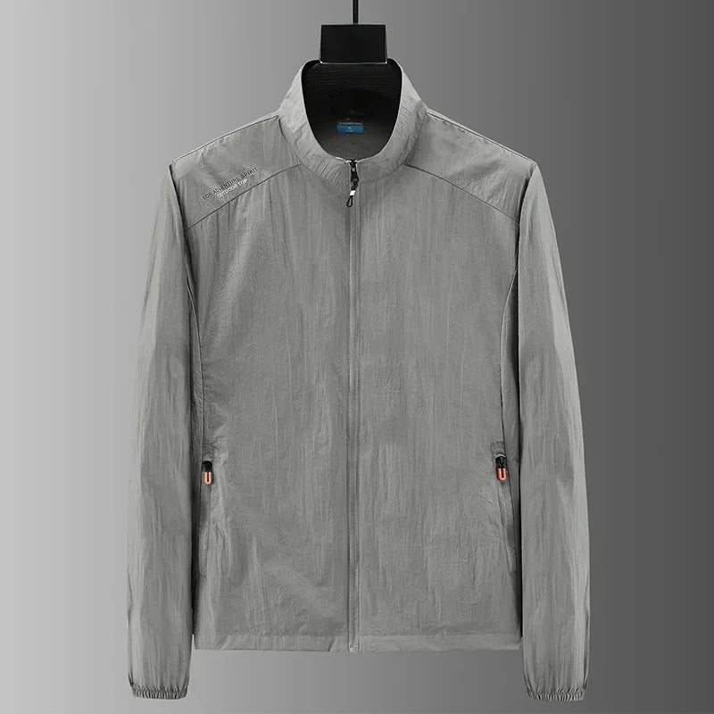Coupe-vent léger en soie glacée pour homme, protection solaire d'été
