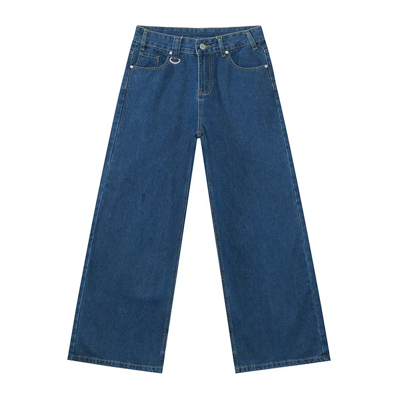 Pantalon ample vintage à jambes larges pour homme, style streetwear