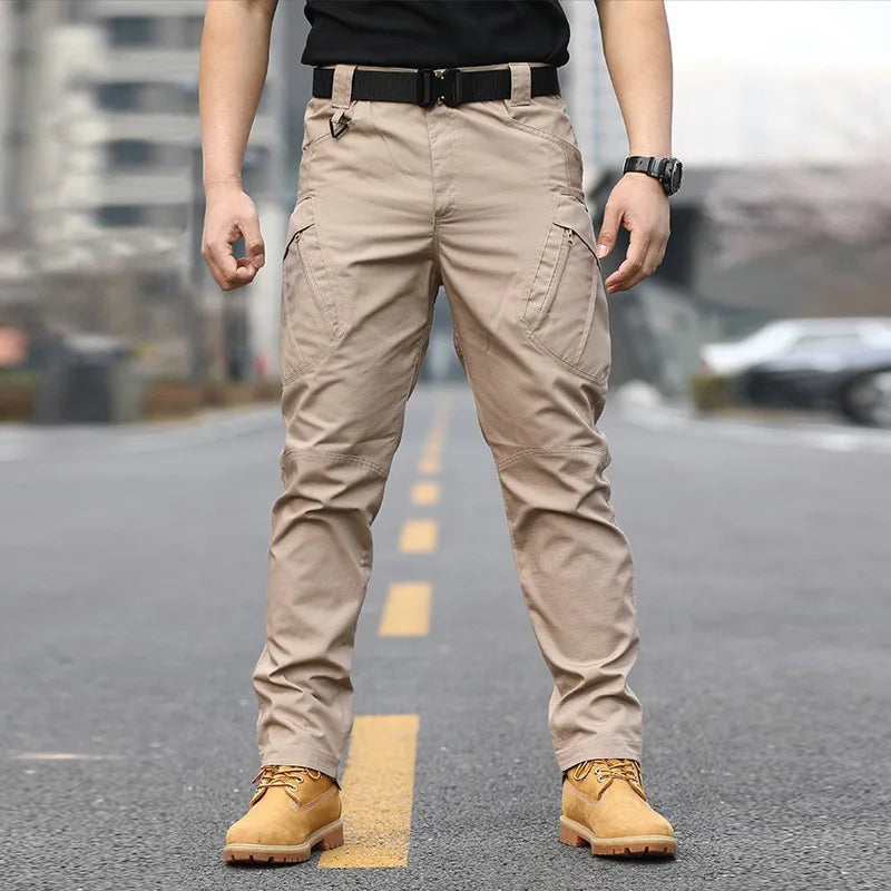 Pantalon cargo tactique multi-poches, style militaire/combat pour homme