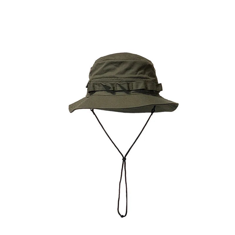 Chapeaux bob en coton avec petite poche – Casquette de voyage légère pour homme