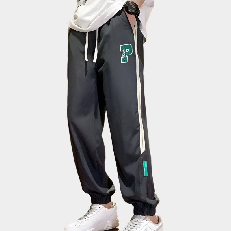 Pantalon de survêtement droit à rayures - Pantalon léger pour homme