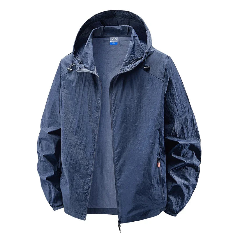 Veste coupe-vent à capuche pour homme - Protection estivale ultra fine