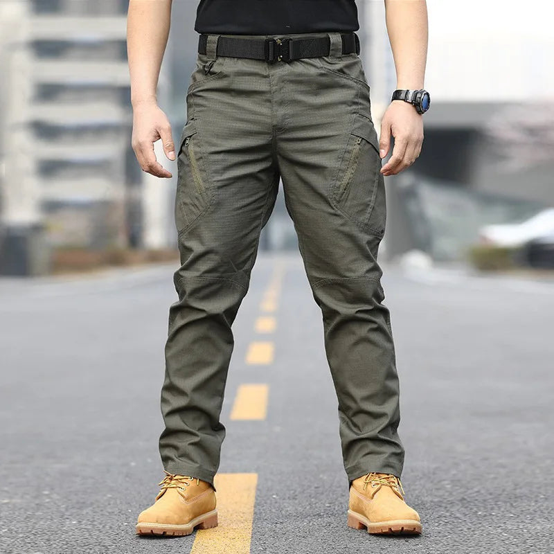 Pantalon cargo tactique multi-poches, style militaire/combat pour homme