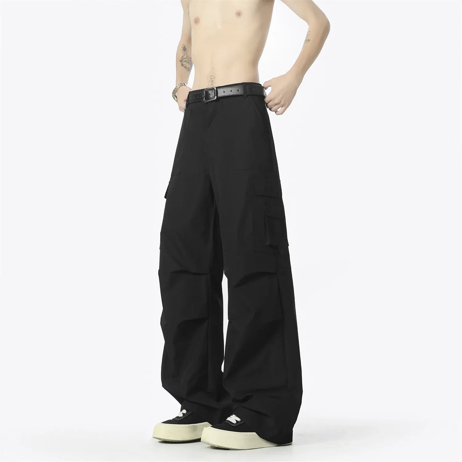 Pantalon cargo multipoches coupe large - Décontracté et professionnel