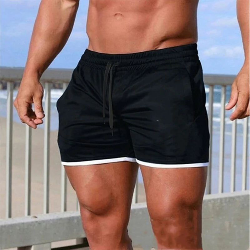 Shorts courts respirants en maille pour hommes - gym, plage, fitness