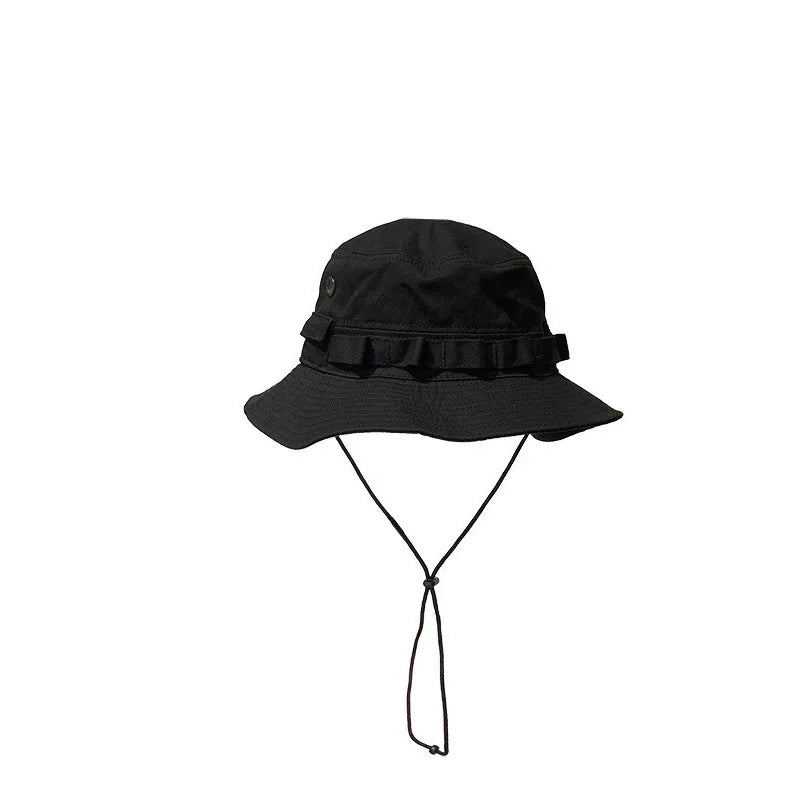 Chapeaux bob en coton avec petite poche – Casquette de voyage légère pour homme