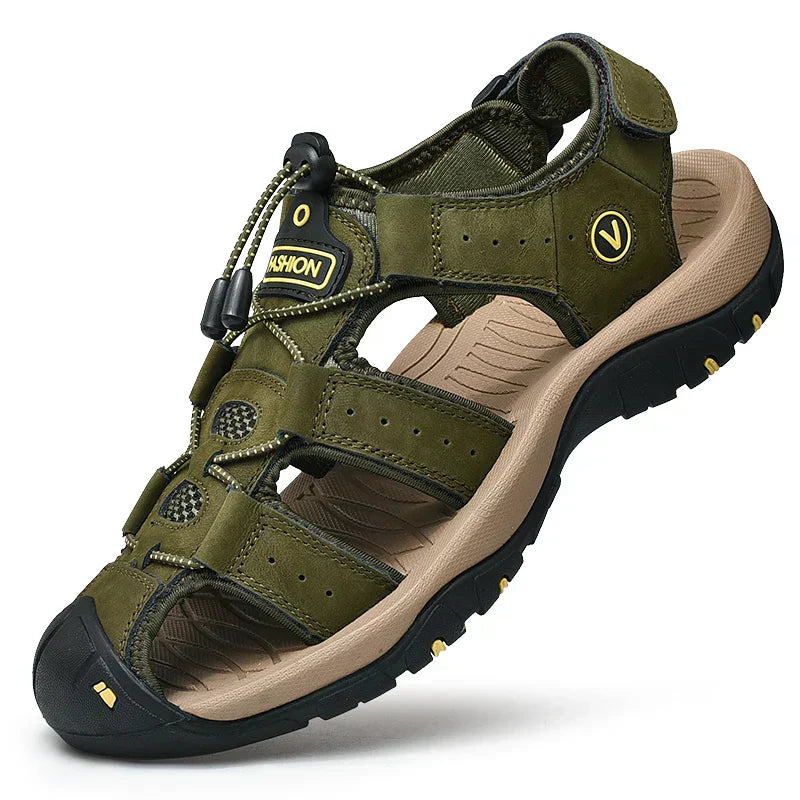 Sandales minimalistes à boucle et bout ouvert – Tenue d'été décontractée pour homme