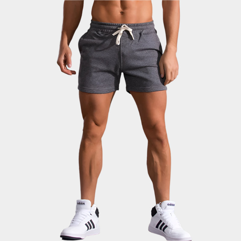 Short court de sport et de fitness décontracté en coton pour homme