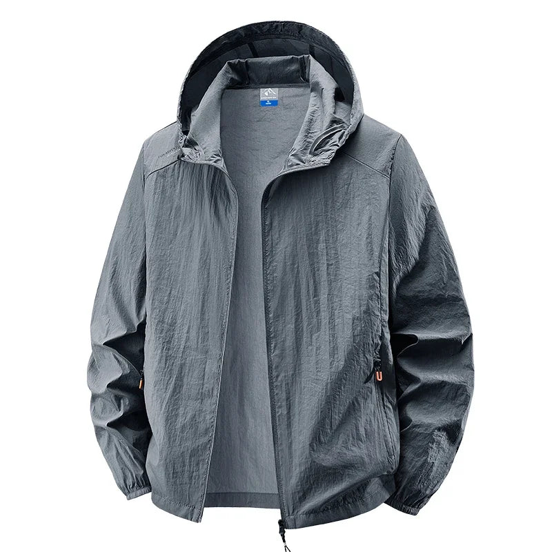 Veste coupe-vent à capuche pour homme - Protection estivale ultra fine