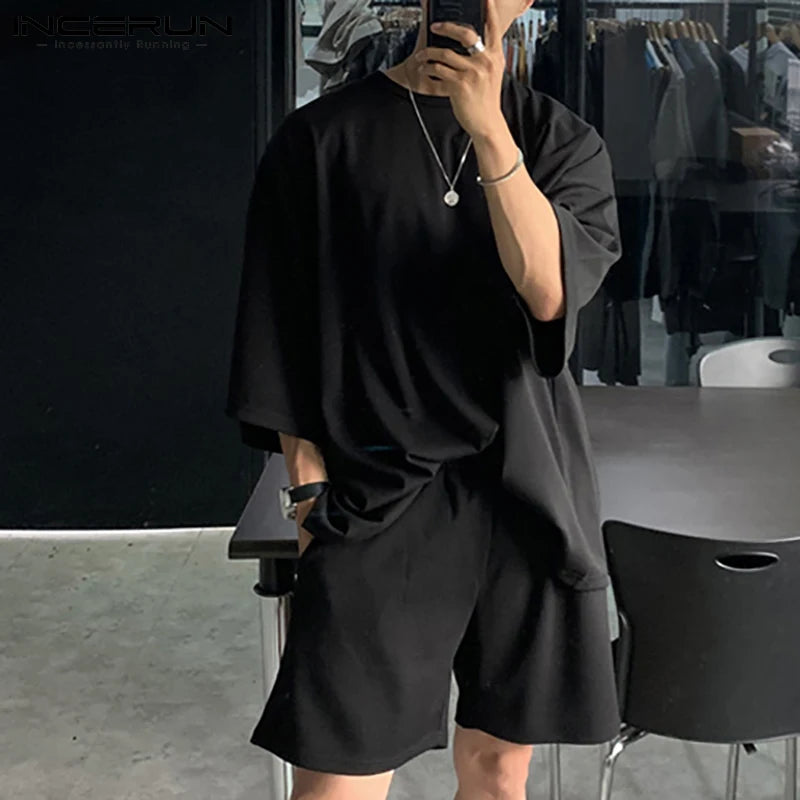 Ensemble deux pièces décontracté et ample pour homme – Tenue streetwear