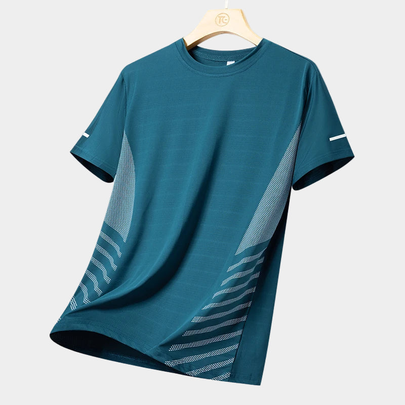 T-shirt de sport réfléchissant respirant en soie glacée à séchage rapide