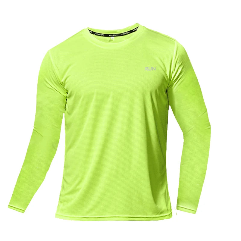 T-shirt de sport à manches longues en soie glacée à séchage rapide et rafraîchissant