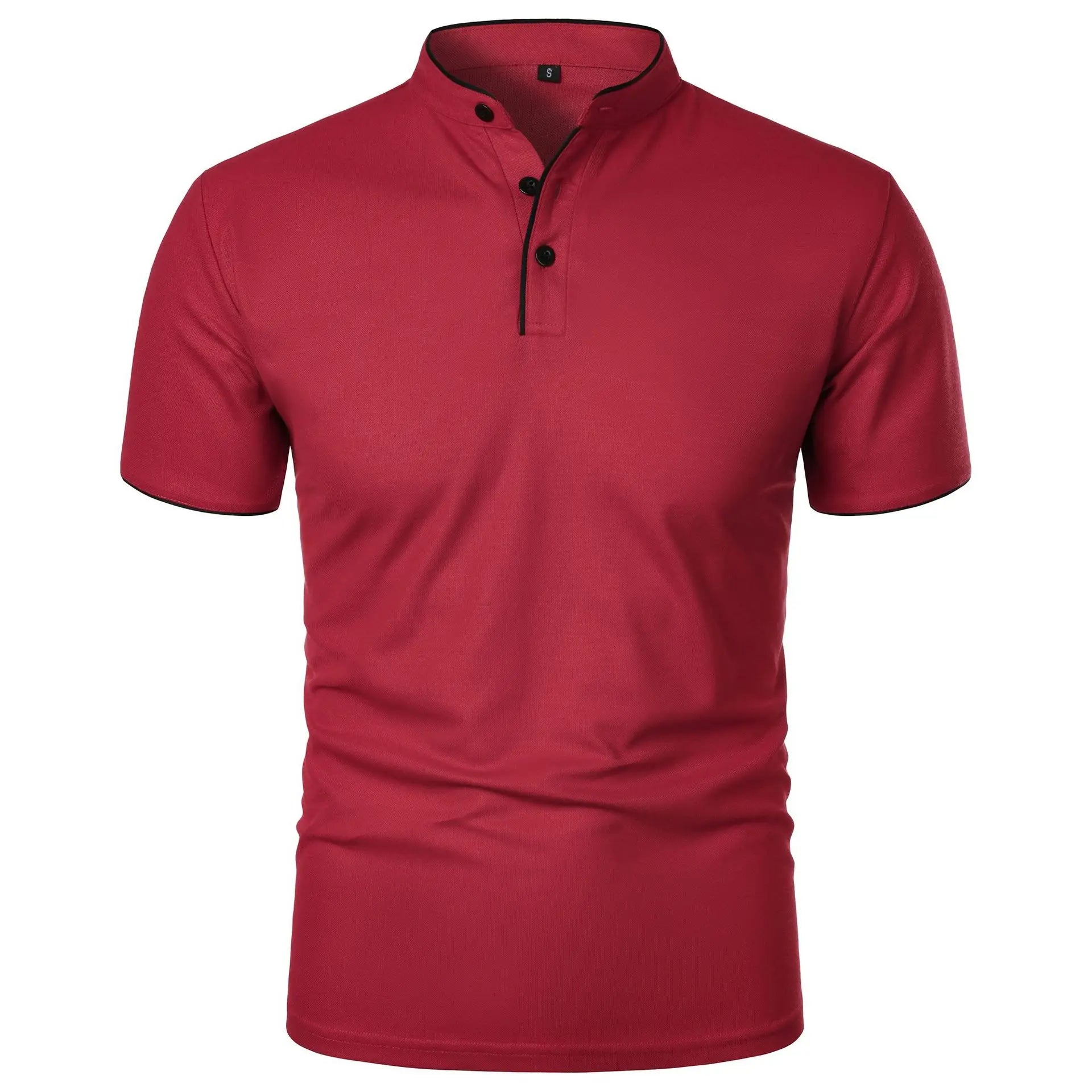 Polo respirant à col montant – Manches courtes pour homme, été