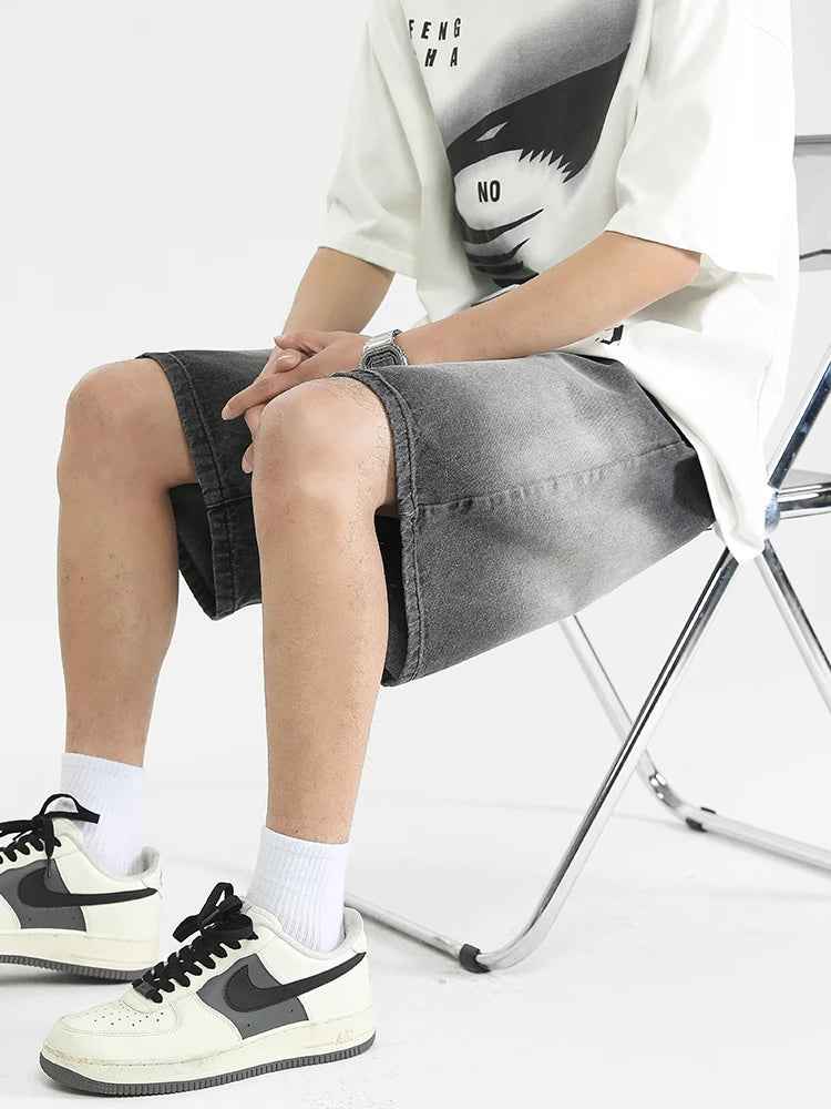 Denim loose short bermuda pour homme – coupe ample et confortable