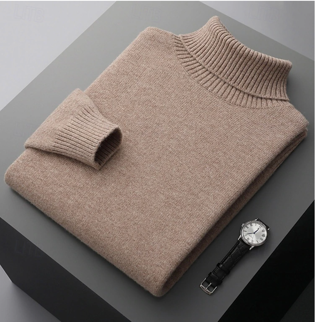 Pull Col Roulé en Laine Mérinos – Coupe Classique pour Homme