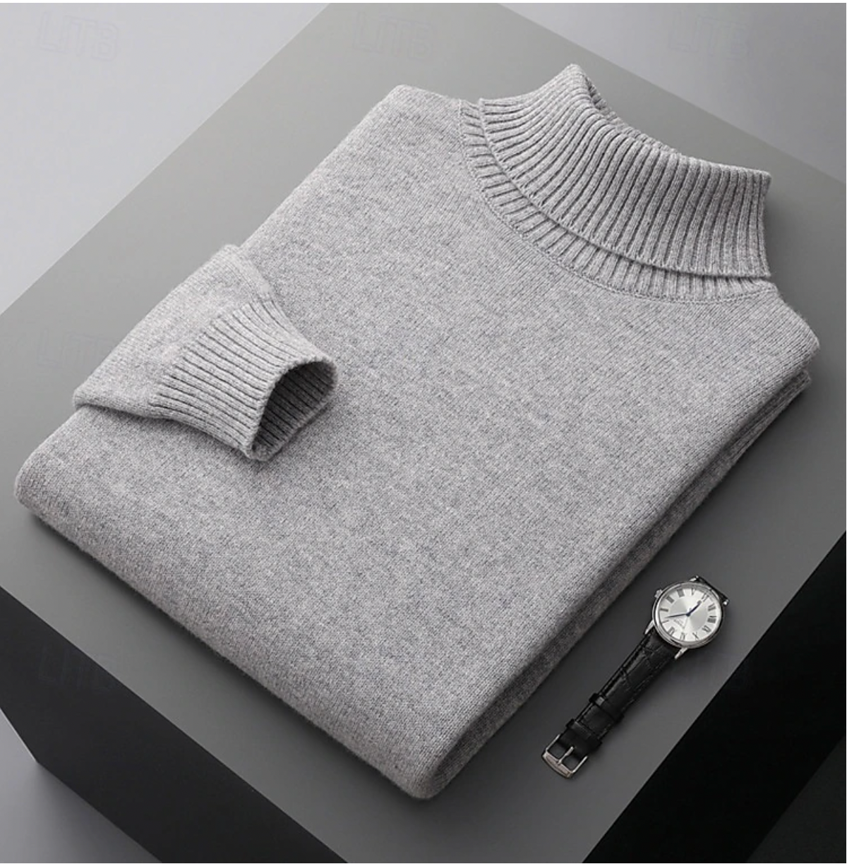Pull Col Roulé en Laine Mérinos – Coupe Classique pour Homme