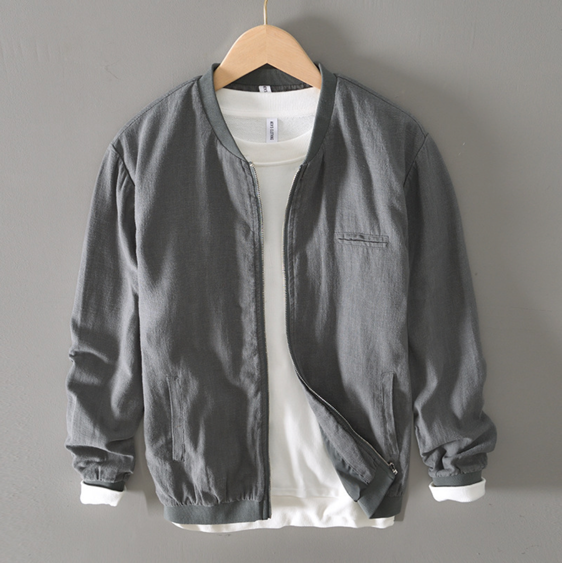 Veste d'été boutonnée en lin – Veste décontractée légère pour homme