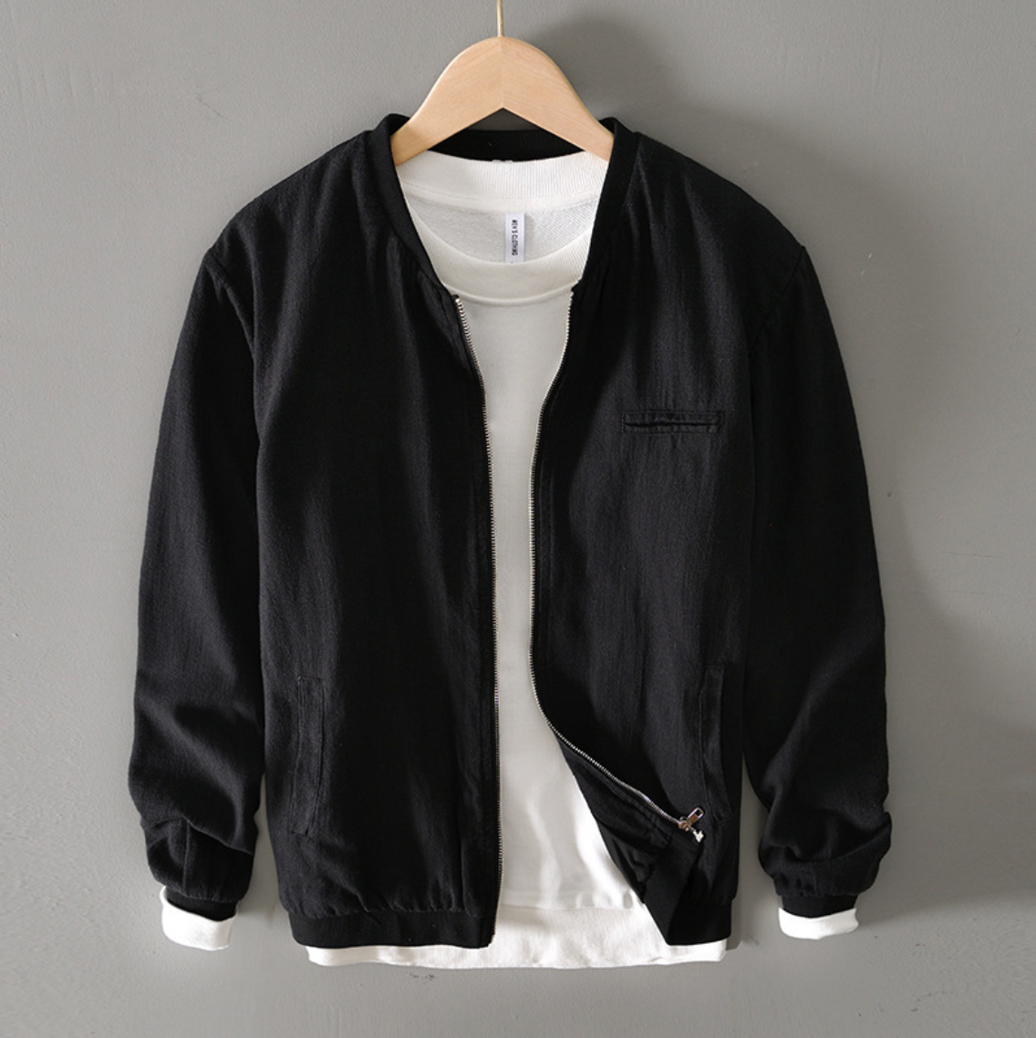 Veste d'été boutonnée en lin – Veste décontractée légère pour homme