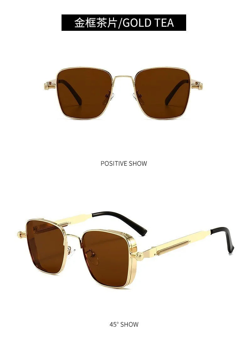 Lunettes de soleil polarisées à monture métallique avec protection UV pour hommes