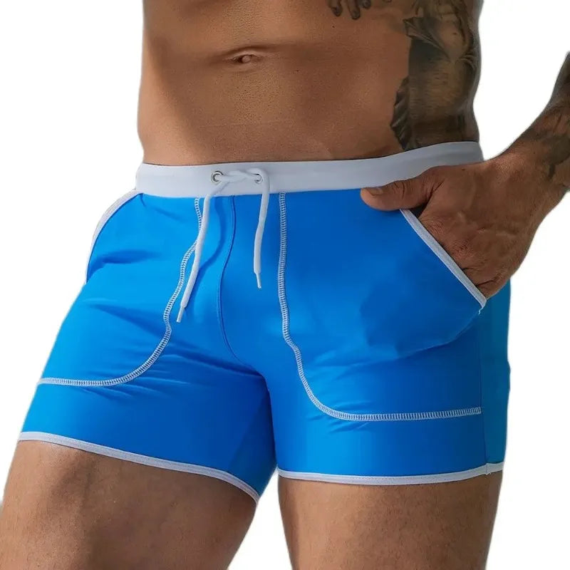 Shorts courts de bain sportif extensible pour homme, idéal pour la plage
