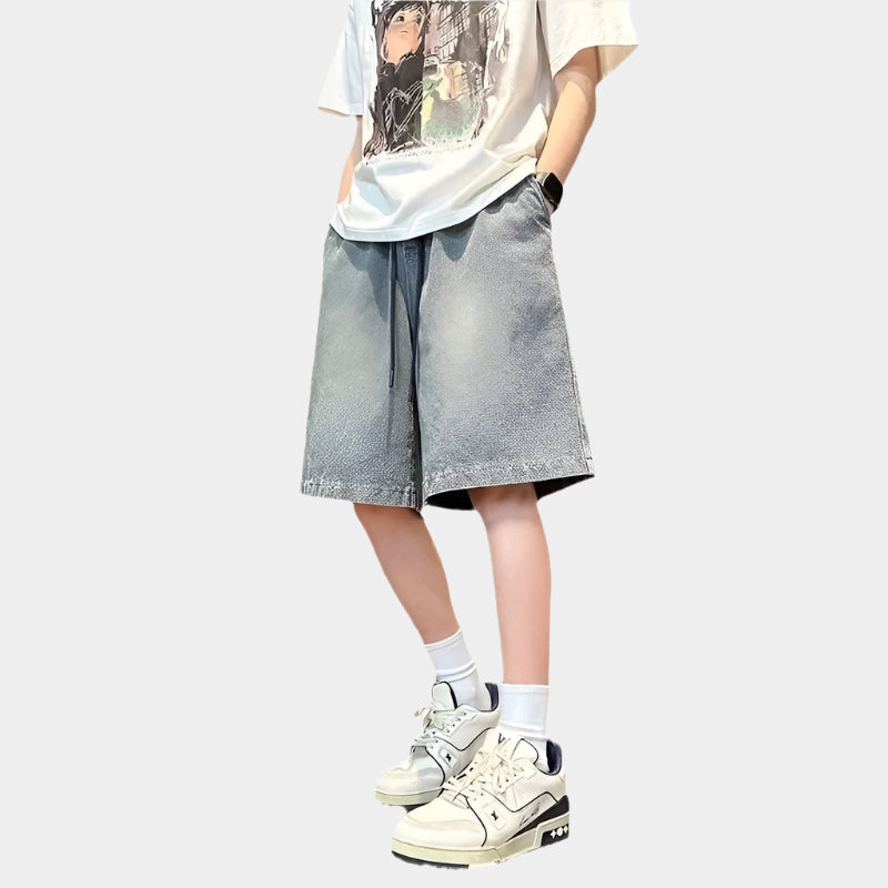 Short bermuda ample pour homme – Style denim, confortable pour l'été