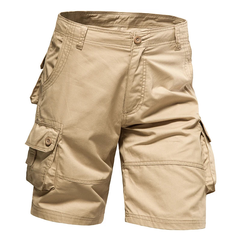 Short cargo confortable en coton avec plusieurs poches pour homme