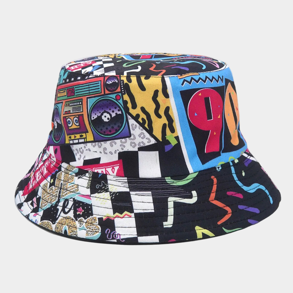 Chapeaux bob d'été à imprimés rétro – Soleil pliable pour homme