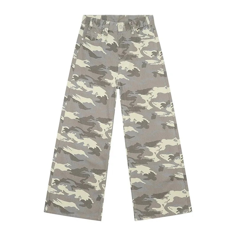Pantalon ample vintage à jambes larges pour homme, style streetwear