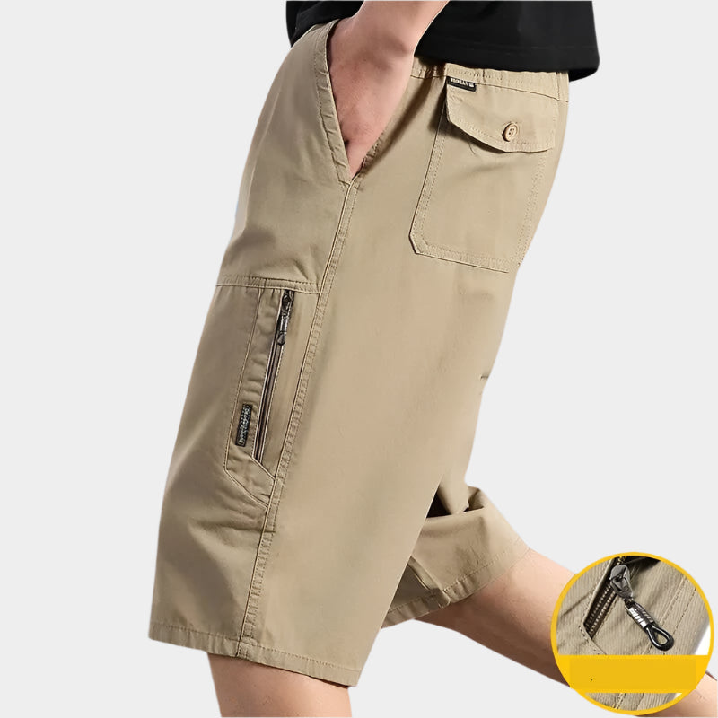 Short cargo classique pour homme – Coupe utilitaire en coton, longueur genou